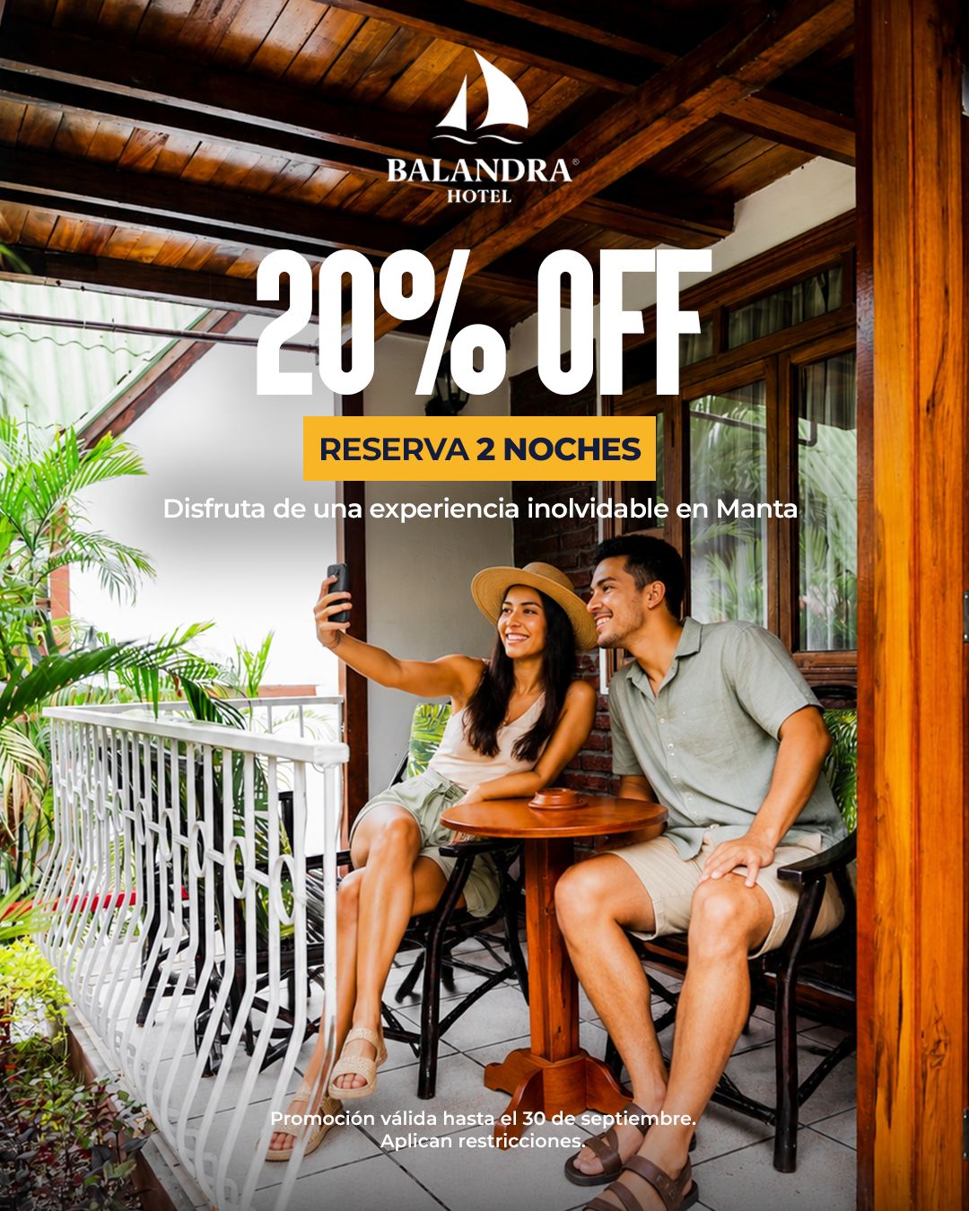 Promoción: 20% de descuento al reservar 2 noches en Balandra Hotel